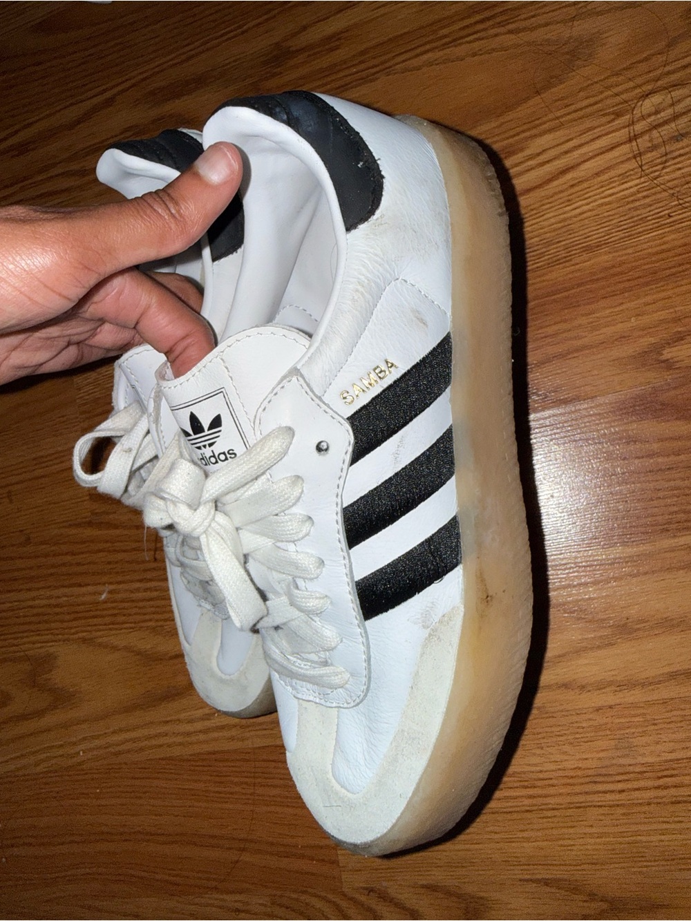 adidas White and Black sambae - Picture 3 of 8